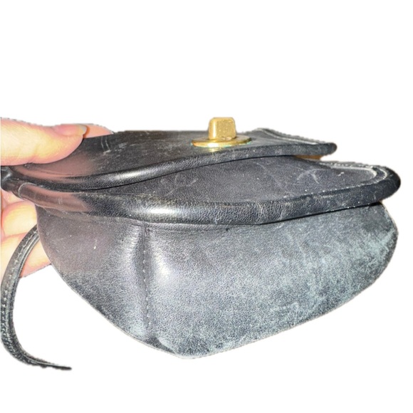 Vintage Coach Everett Crossbody Bag #9934 – Black Leather. - Picture 4 of 5